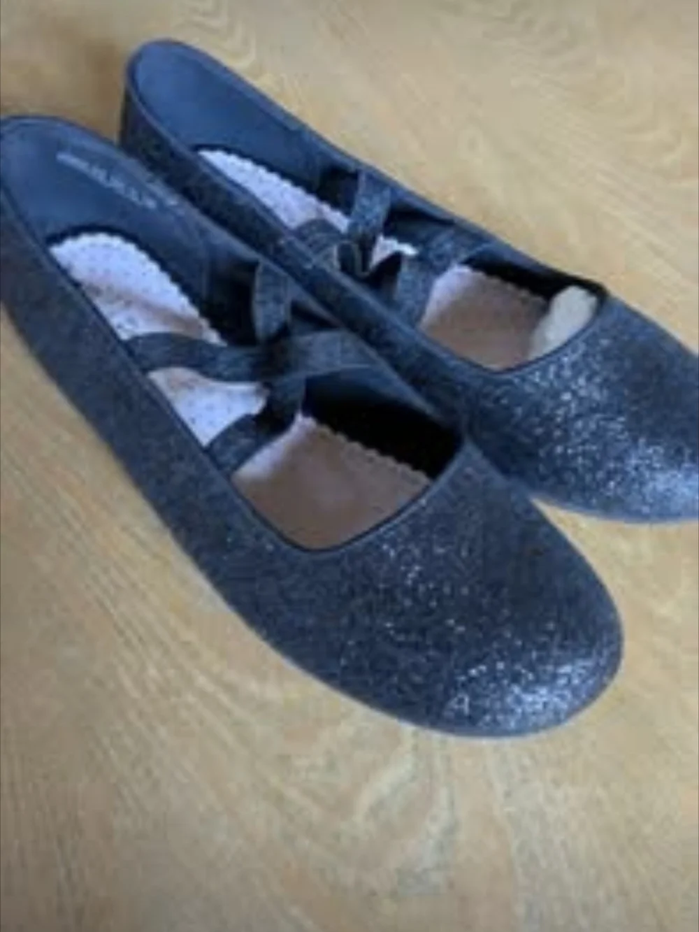Dream Pairs Black Glitter Mary Jane Flats for Kids Size 5